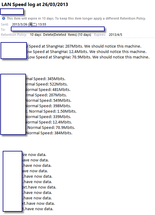 自动分析局域网内网速慢的电脑---结合IPERF,TASK SCHEDULE,PYTHON,MAIL