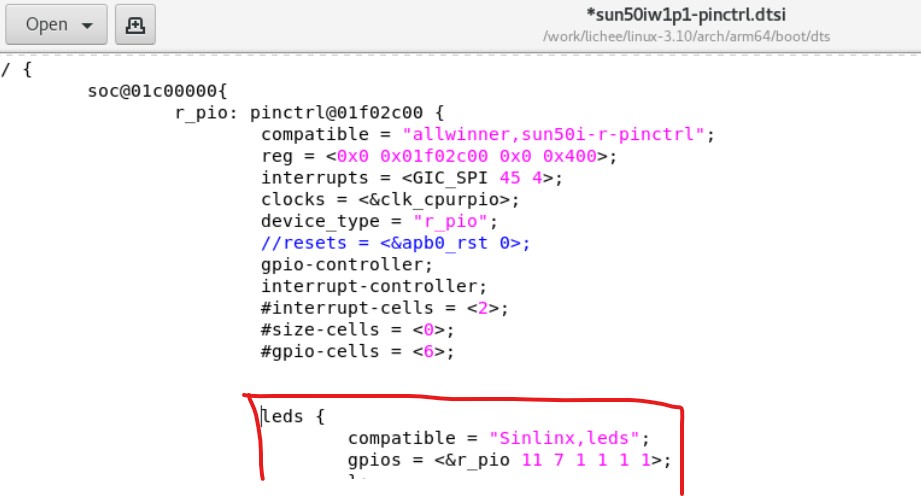 全志 A64 linux 通过设备树写LED驱动（附参考代码）