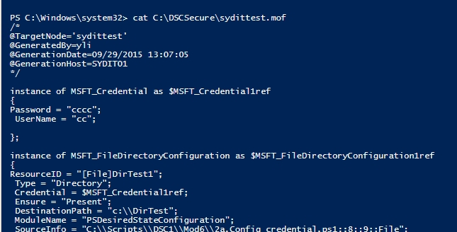 Powershell DSC 5.0 - 参数，证书加密账号，以及安装顺序