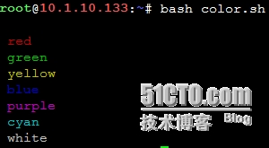 在shell脚本里显示带颜色的字(linux)
