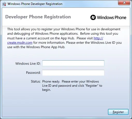 Developer_Registration_Tool