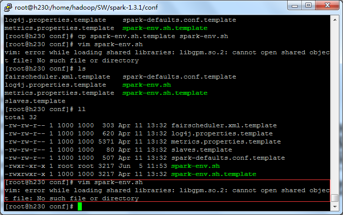 Centos6 系统下,已经安装vim的前提下。执行操作vim,出现报错