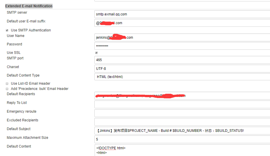 jenkins邮件发送