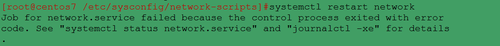 centos7网卡启动报错Job for network.service