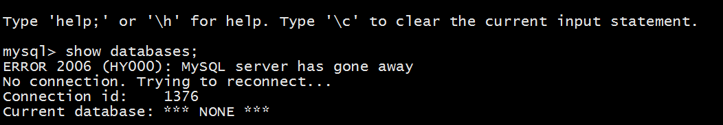 [故障解决]Mysql爆出ERROR 2006 (HY000): MySQL server has gone away的错误怎么办？-阿里云开发者社区