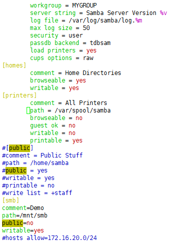 RHEL7用samba作为文件服务器