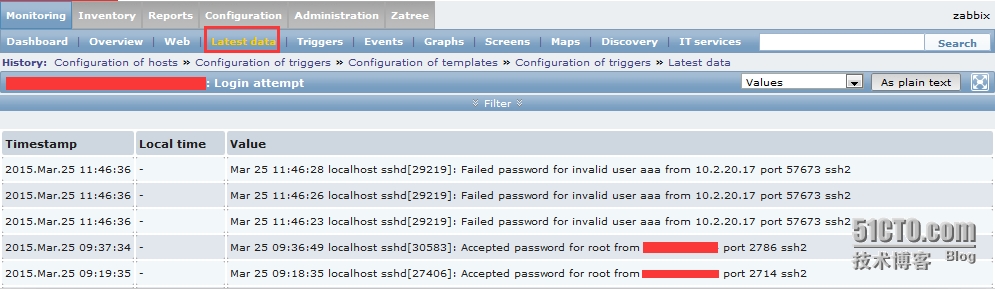 Zabbix日志监控:Linux异常登录告警