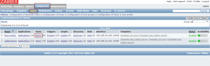 zabbix自定义监控3（2.4网页报警，邮件报警）