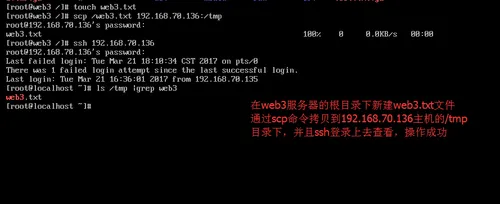 3-2scp命令拷贝文件到其他服务器测试成功.png wKioL1jRAsmhZBLwAABSb-DrDqg286.png-wh_50