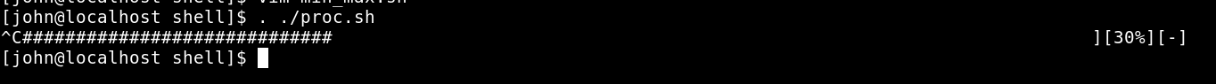 shell下的进度条和最大最小平均值