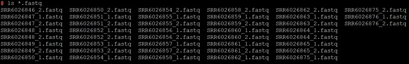 许多fastq文件
