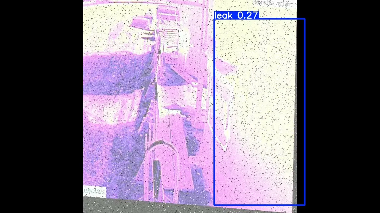 变电站液体泄露红外检测YOLO数据集 模型验证结果截图。