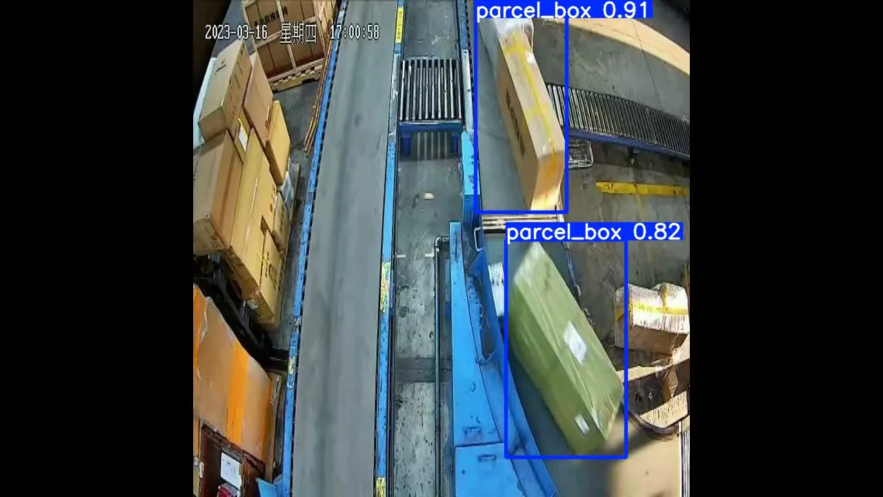 快递包裹纸箱数据集 模型验证结果截图