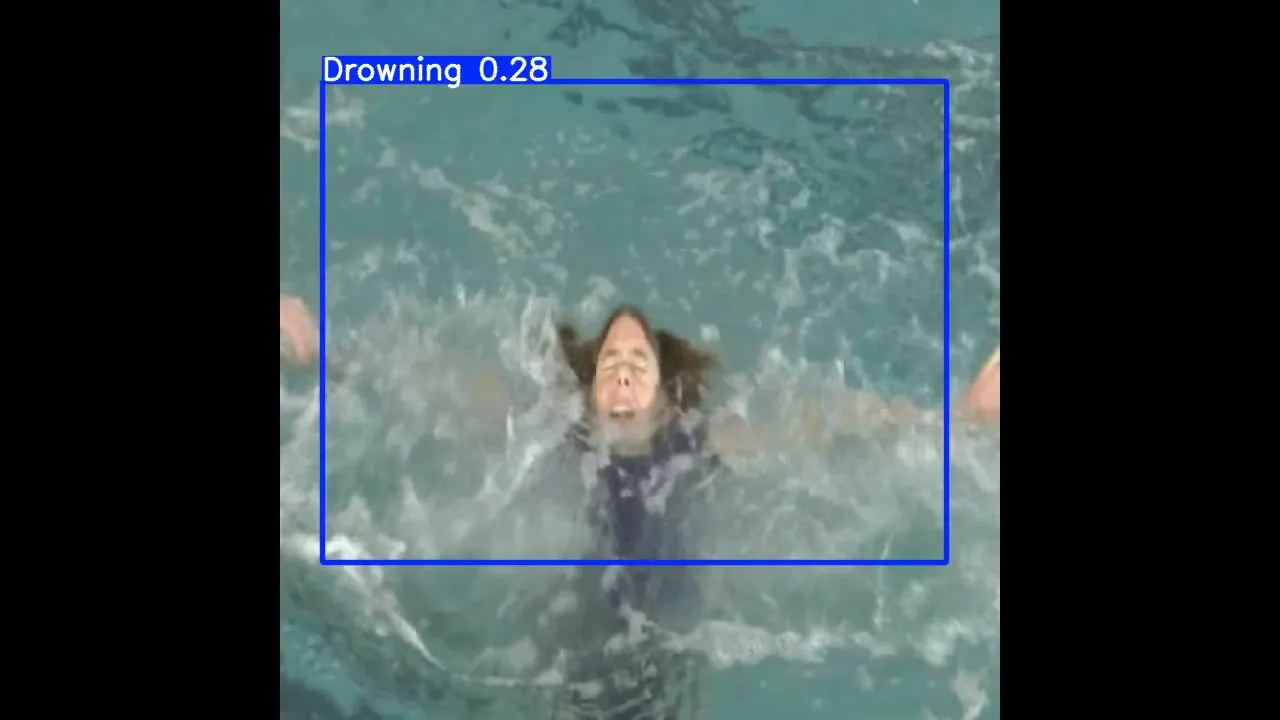 溺水检测数据集 模型验证结果截图