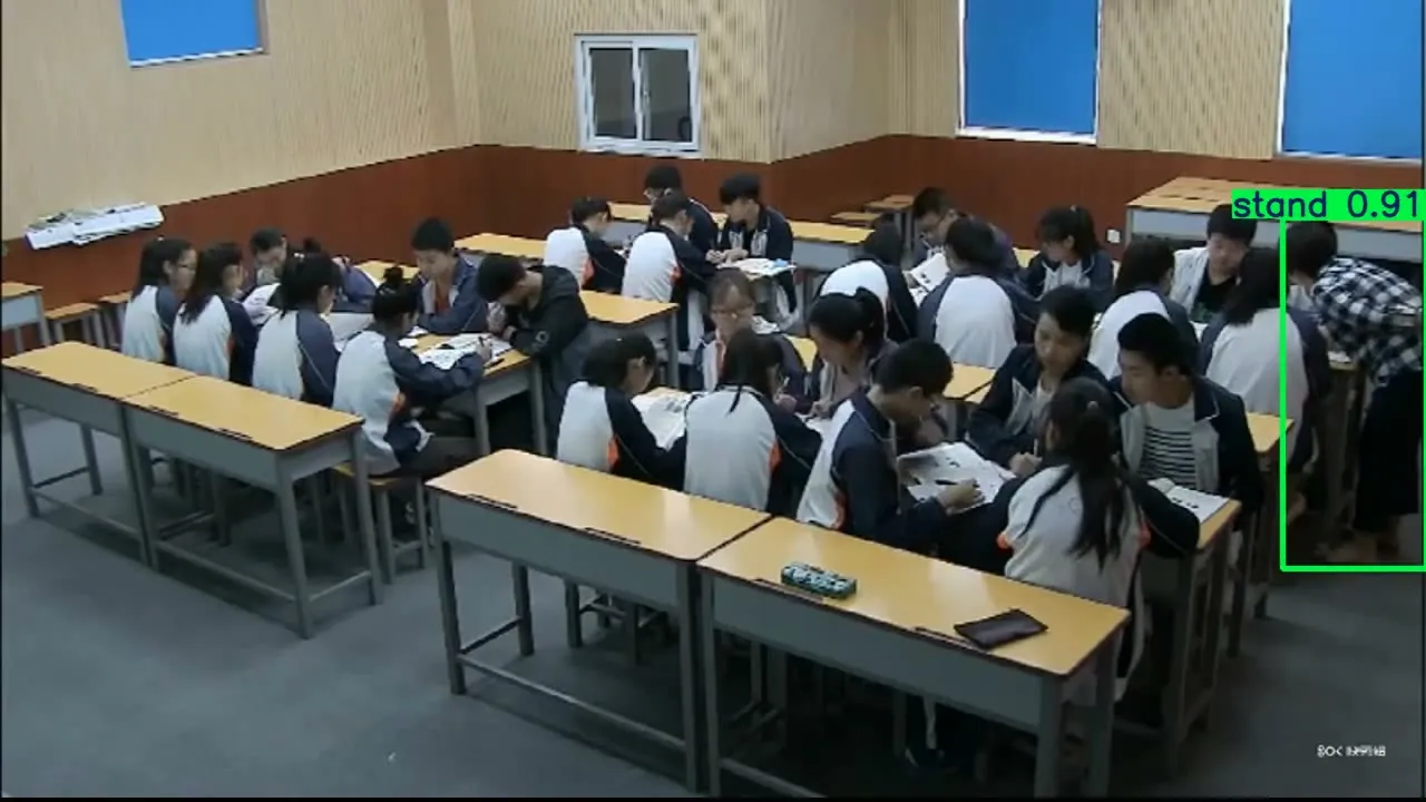 学生课堂行为检测数据集5.99 模型验证结果截图。