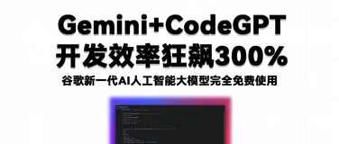CodeGPT AI代码狂潮来袭！个人完全免费使用谷歌Gemini大模型 超越DeepSeek几乎是地表最强