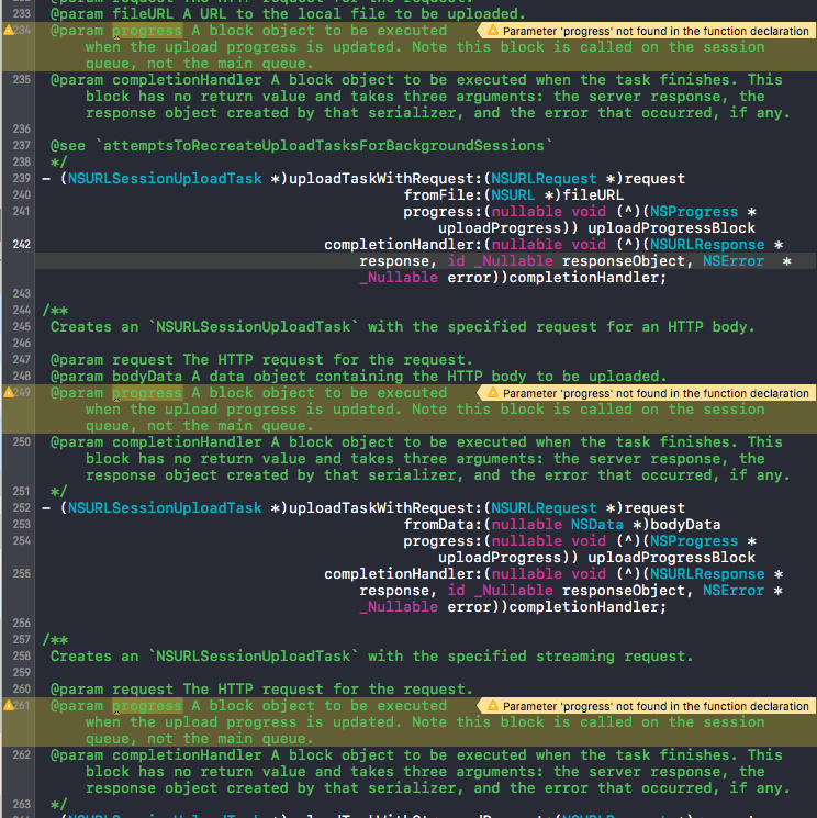 忽略 Xcode 8 中的注释警告
