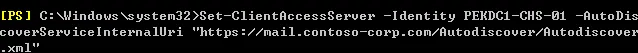 计算机生成了可选文字:
[PSI —Identity —AutoDis 
couerSeruiceInternaIUri "https://maiI.contoso—corp.com/Rutodiscouer/Rutodiscouer 
. xmI"