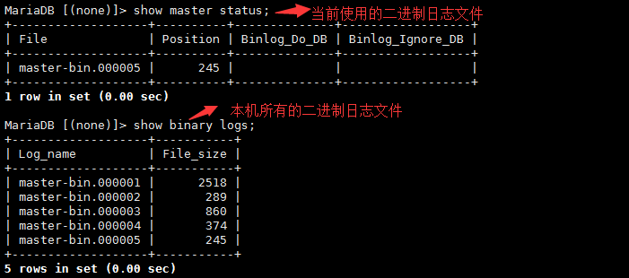 mariadb二进制日志和备份恢复