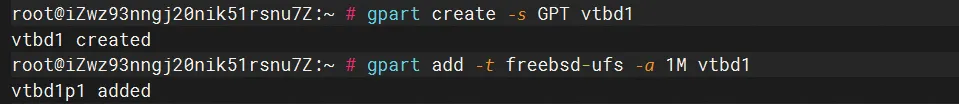 FreeBSD 11.4 系统磁盘管理