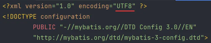 XML 中写中文注释报错问题(1 字节的 UTF-8 序列的字节 1 无效)