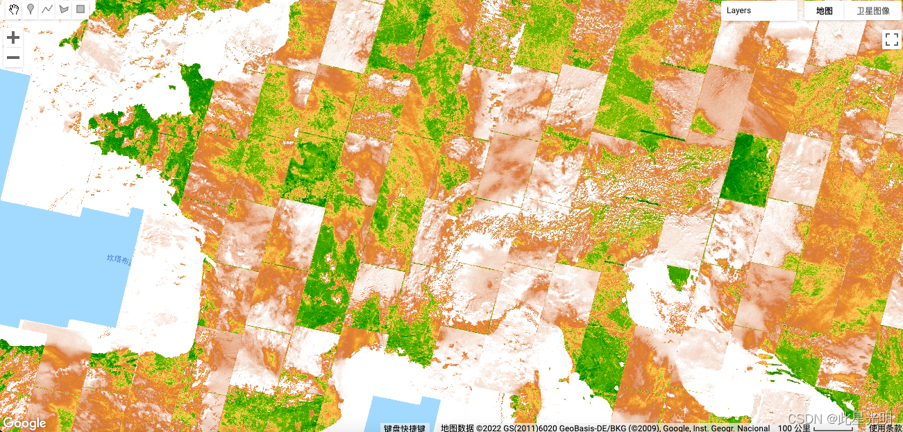 Google Earth Engine（GEE）——landsat （4/5/7/8）annual年度NDVI数据
