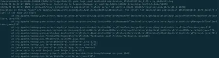 yarn导出日志报错：Exception in thread "main" org.apache.hadoop.yarn.exception.ApplicationNotFoundException