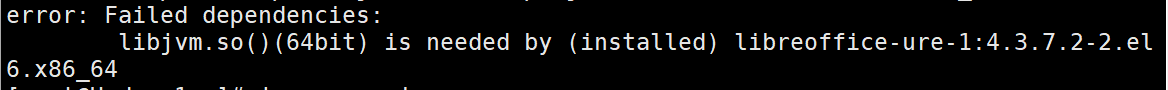 error: Failed dependencies: libjvm.so()(64bit) is needed by (installed)