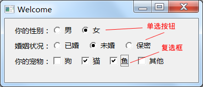 Windows程序设计——Windows单选按钮、复选框、分组框控件