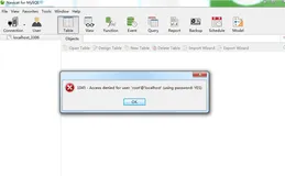 MySQL连接错误，使用Navicat连接MySQL出现访问被拒错误的情况：
