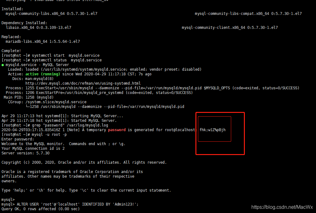 Centos7安装MySQL 5.7，修改密码，开启远程访问（全套）