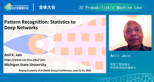 AI：2020年6月22日北京智源大会演讲分享之09:50-10:40 Anil教授《Pattern Recognition: Statistics to Pattern Recognition》