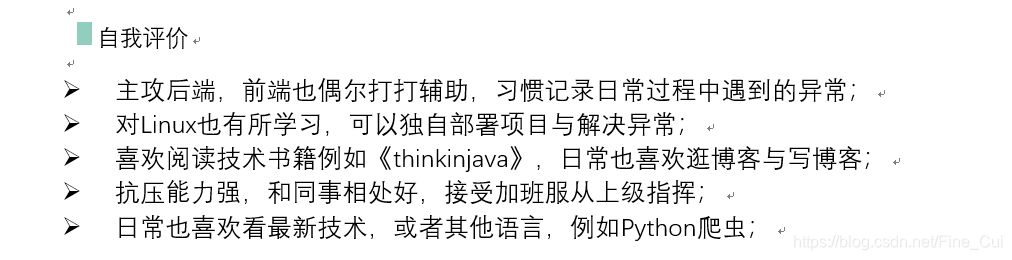 自我评价 自我评价