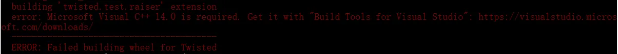 Windows10，python3.8安装scrapy