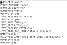centos环境更换IP地址为静态并且正常联网