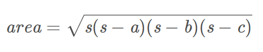 【C++之标准输入输出流】 判断是否符合条件并计算三角形的面积