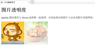 web前端学习（三十）——CSS3图像透明/不透明、拼合技术的相关设置