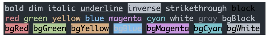 chalk.js（node终端样式库）