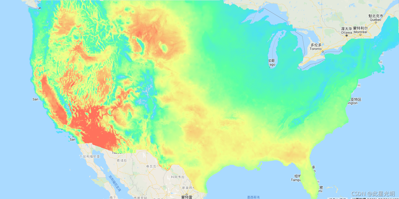 Google Earth Engine ——MACAv2-METDATA 月度数据集涵盖美国本土的 20 个全球气候模型(GCM) 的集合1900-2099年