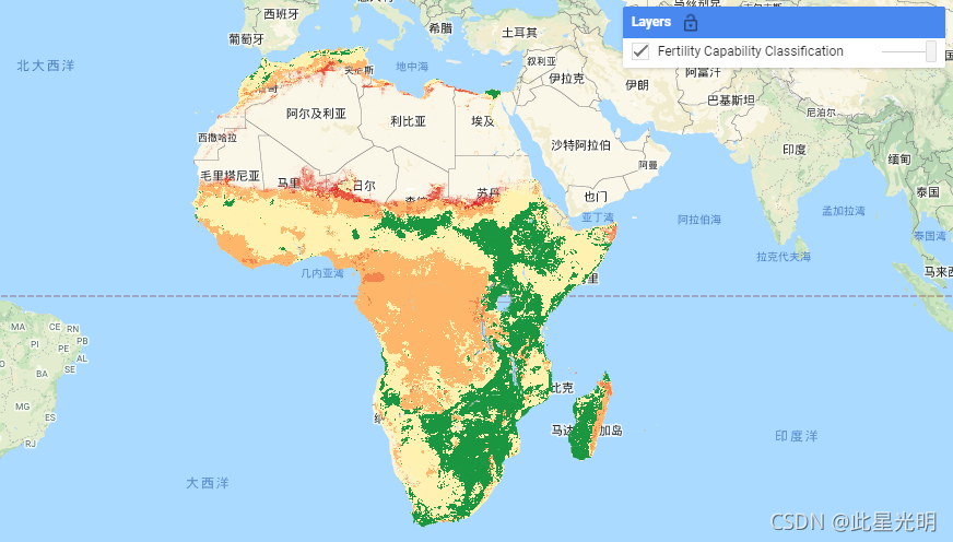 Google Earth Engine ——2001-2017年使用坡度、化学和物理土壤特性得出的土壤肥力能力分类，预测平均值和标准偏差数据集