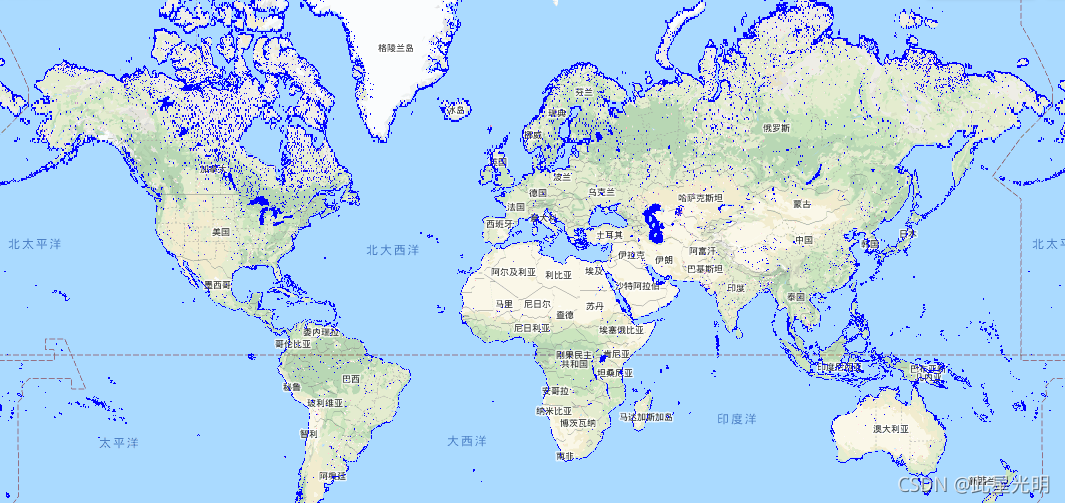 Google Earth Engine ——全球JRC/GSW1_1/MonthlyRecurrence数据集的观测数据