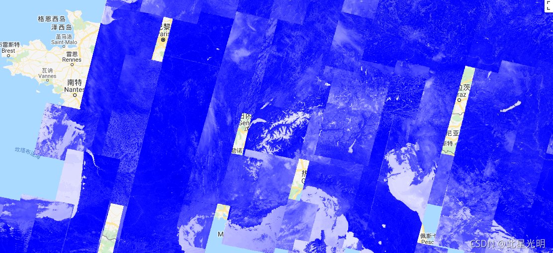 Google Earth Engine ——LANDSAT 4系列归一化差异雪指数（NDSI）8天/32天/年际合成数据集