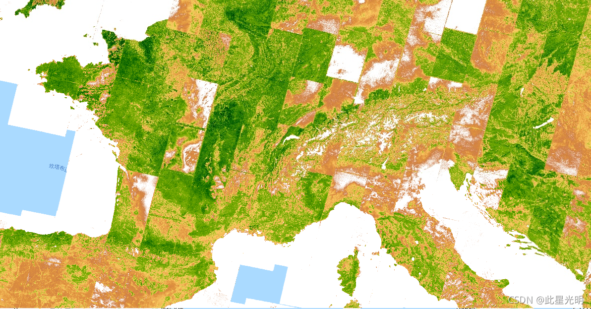 Google Earth Engine ——Landsat 5 TM合成影像8天/32天/年际增强植被指数（EVI）数据集