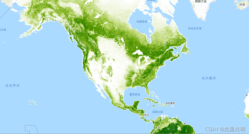 Google Earth Engine——Landsat植被连续场（VCF）树木覆盖层包含了每个30米像素中被高度大于5米的木质植被覆盖的水平地面的百分比估计，数据集来自GFCC表面反射率产品