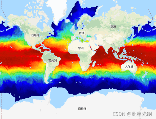 Google Earth Engine——海洋近表层大气特性数据集是NOAA海洋表层数据包（OSB）的一部分，提供了无冰海洋表面的空气温度、风速和特定湿度的高质量气候数据