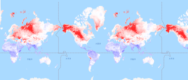 Google Earth Engine——基于2000-2017年时间序列的长期MODIS LST昼夜温差标准偏差，在1公里分辨率。