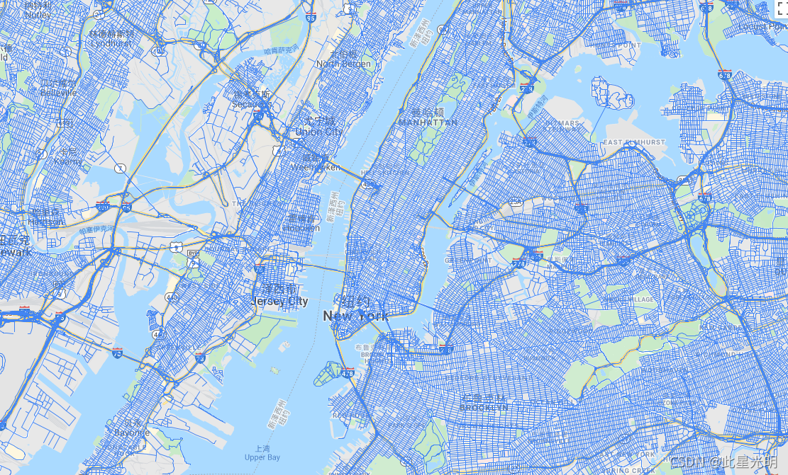 Google Earth Engine——美国人口普查局的TIGER数据集包含了2016年发布的所有路段，包含了1900多万条单独的线路特征，覆盖了美国、哥伦比亚特区、波多黎各和岛屿地区