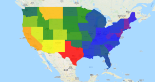 Google Earth Engine——美国人口普查局的TIGER数据集包含美国主要政府部门的2016年边界。除了50个州之外，人口普查局还将哥伦比亚特区、波多黎各和每个岛屿地区