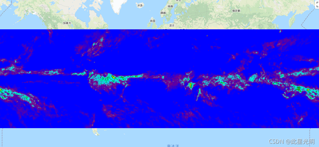 Google Earth Engine——TRMM/3B43在每个日历月执行一次，通过将3小时合并的高质量/红外估计值（3B42）与每月累积的全球降水气候学中心（GPCC）雨量计分析相结合降水预测