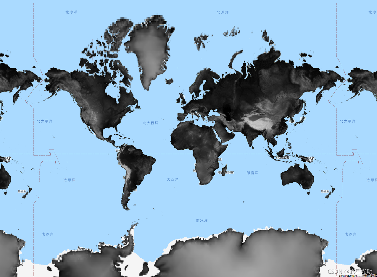 Google Earth Engine——GTOPO30: Global 30 Arc-Second Elevation全球数字高程模型（DEM），水平网格间距为30角秒（约1公里）。